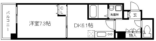 アスヴェル京都市役所前Ⅲ 間取り