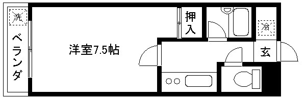 コスモハイツ河原町 間取り