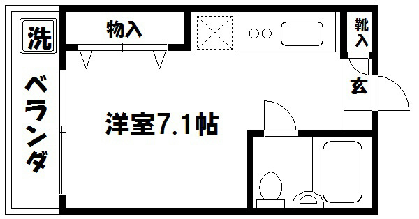 アサヒカレッジハイツ 間取り