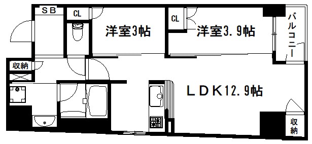 ソルレヴェンテ堀川高辻 間取り