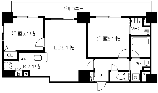 ALTA京都堀川ウインドア 間取り