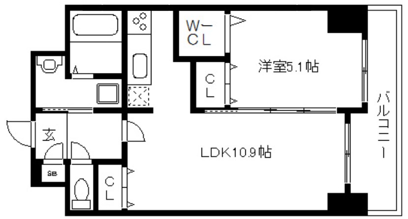 ルーエ五条堀川 間取り