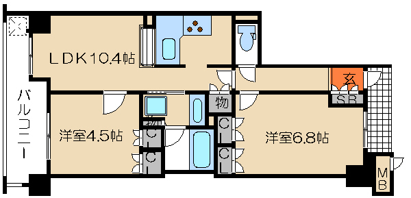 イーグルコート聖護院 間取り