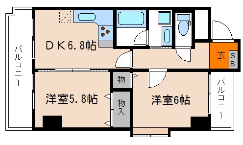 ライオンズマンション京都西陣 間取り