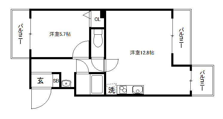 ライオンズマンション鴨川北 間取り