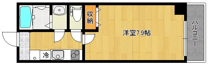 プラムズ天神（フラッティ一条天神） 間取り