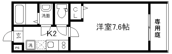 フラッティ四条大宮Ⅱ 間取り
