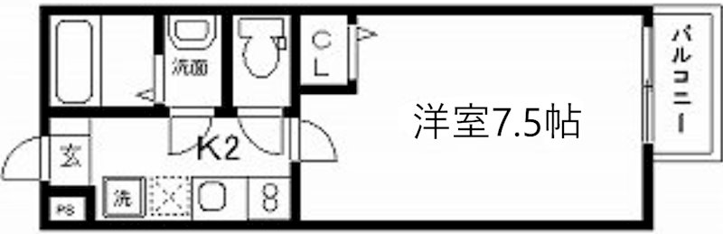 フラッティ四条大宮Ⅱ 間取り