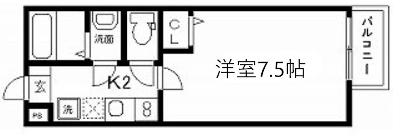 フラッティ四条大宮Ⅱ 間取り