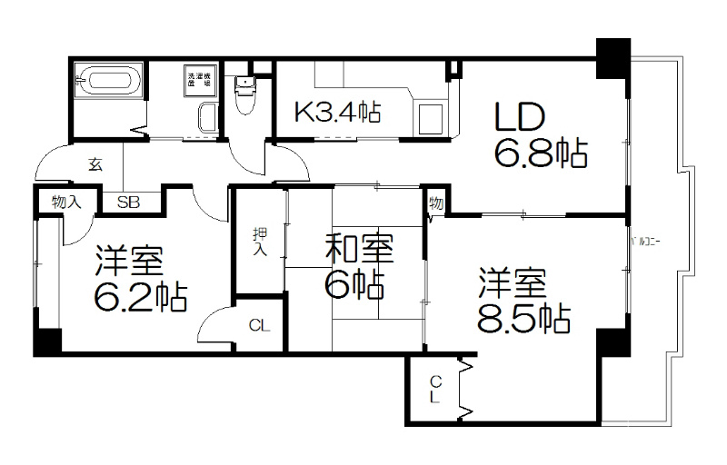 グレース松ヶ崎 間取り