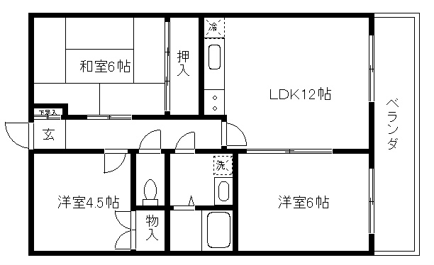 グリーンベルⅡ号館 間取り