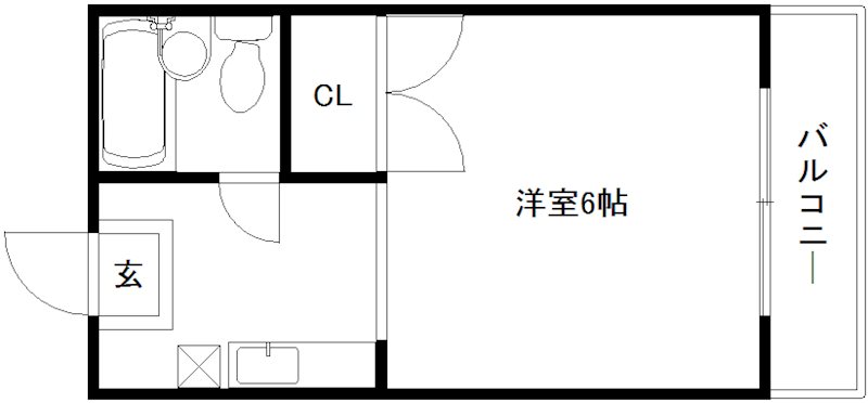 衣笠コーポ梛 間取り
