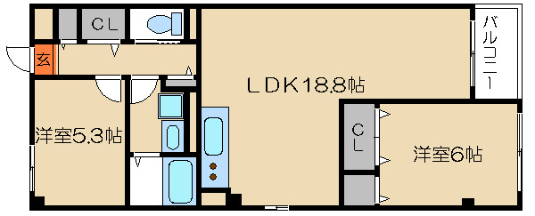 KB.メゾンロータス 間取り
