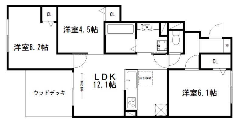T'sスクエア下鴨 間取り